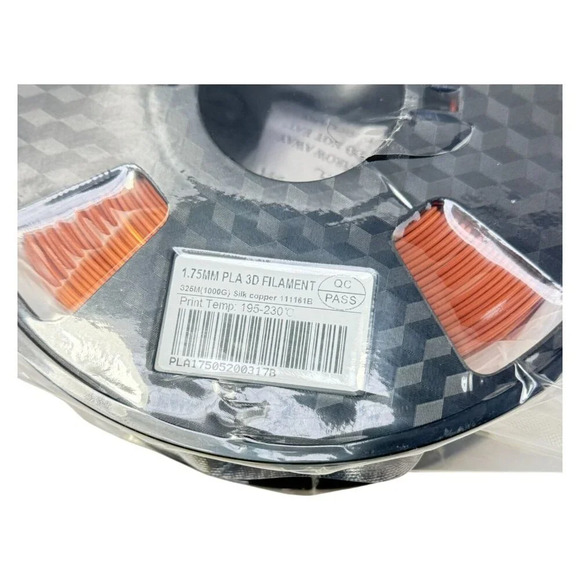 3D Printer PLA Filament 1.75 mm Silk Copper 1.65 kg Spool New - Picture 4 of 7